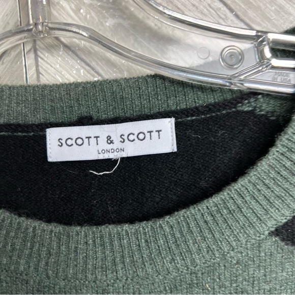 SCOTT & SCOTT LONDON Apres Ski Cashmere Crewneck Sweater Large - Picture 3 of 7